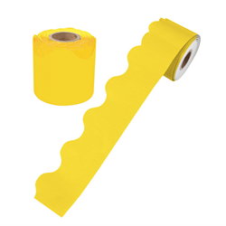 EVTBGMBY - 12. Butter Yellow Scroll Border